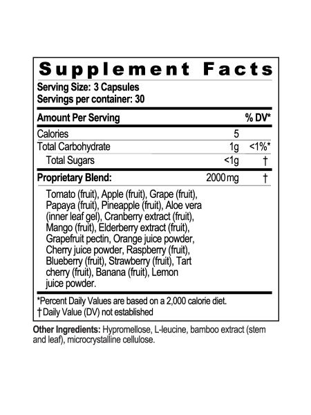 18 Daily Super Fruit Blend & 20 Daily Super Veggie Blend