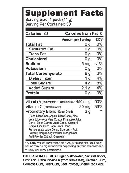 SaXi Super Juice Stick Pack - 30 ct