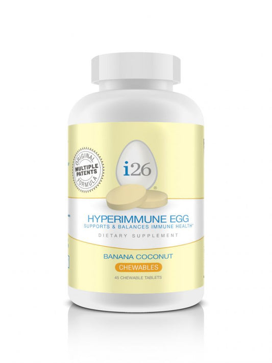 i26 Hyperimmune Egg - Banana Coconut Chewable Tablets