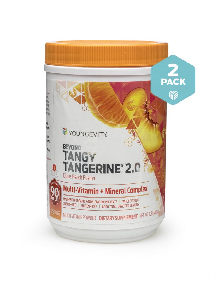 Beyond Tangy Tangerine (BTT) 2.0 Citrus Peach Fusion 480 g canister (Twin Pack)
